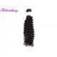 Black Curly Human Hair Bundles / Virgin Cuticle Hair Weave Deep Wave