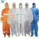 OEM CE Type4/5/6 Work Uniform Hooded Coveralls Disposable Suit For Industrial Workers