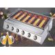 Factory Price Kitchen Smokeless Barbecue  6 pcs burner Gas Ceramic Infrared BBQ Grill
