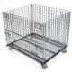 Easy Clean Wire Mesh Pallet Cages , Warehouse Cages On Wheels Rust Resistant