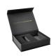 Custom Retail Solid Magnetic Gift Box Black Velvet Foam Inserts