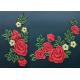 Colorful Polyester Neckline Embroidered Applique Patches / Large Embroidered Flower Patches