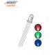 4 Pins RGB LED 5mm Through Hole 0.06W , Common Anode Water Clear Lens F5 Tri Color LED