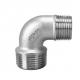Round Head Code Stainless Steel 304 Double Male Threaded 90 Degree Elbow Pipe Fittings