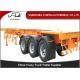 Tri - Axle Container Semi Trailer , JOST Landing Gear Skeleton Trailer