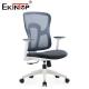 Black Gray Ergonomic Swivel Mesh Chair With Armrest Seat Height Adjustable