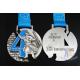 Singing Riding Marathon Custom Sports Medals Cut Out Design 3D effect With Sublimated Ribbon
