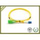 LC UPC To SC APC Single Mode Fiber Cable Duplex 9/125 Wavelength With OFNR Jacket