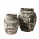 Round Fiber Cement Flower Planters For Indoor Outdoor Garden Decoration