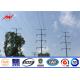 Conical / Polygonal 110KV Galvanized Steel Poles For Electric Transmission Line