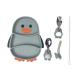 OEM Silicone Baby Feeding Set Penguin Shape Food Grade With Spoon