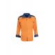240GSM Navy Contrast Orange Work Coat 65% Polyester 35% Cotton Twill 2/1