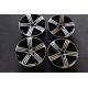 Black 7.5J Chrome Finish Alloy Wheels 5 Spoke 19 Inch Rims Volkswagen Golf 7 VII R