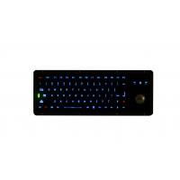 IP67 Dynamic Water Proof Marine Black Metal Keyboard With Track Ball
