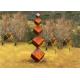 Large Decor Cube Shape Metal Garden Sculptures Corten Steel Rusty Finish
