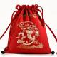 Christmas Collection Polypropylene Drawstring Bag Custom Colored White Plastic Components