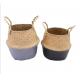 Handicraft Natural Seagrass Storage Basket With Handle ECO Friendly Kids Toy Clothes Baskets Storage Home Decoractions