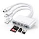 USB 3.1 TYPE-C to USB 2.0 Hub SD TF OTG Card Reader for Smart Phone Tablet PC