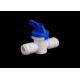 PP Quick Connect Water Fittings Manual Flush Connector Valve With Tube OD 1/4''