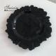ZT-P055 Saixin New Design Black Snowflake Glass Charger Plate For Wedding