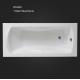 Acrylic Drop-In Bathtub Modern Built-In Tub White Color Rectangle Shaped