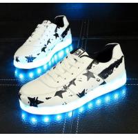 Bluetooth App LED Light Up Sneakers Custom White Ed Shoes For Adults