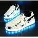 Bluetooth App LED Light Up Sneakers Custom White Ed Shoes For Adults