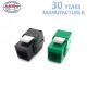 Green Color Rj45 Modular Jack Cat6A Keystone Jack UTP Unshielded 180 Degree