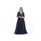 Fishtail Long Prom Party Dress Mermaid Half Sleeves Embroidered Dress