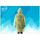 Yellow  PE Plastic Raincoat Disposable  With Food Grade For Children And Adult