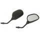 Black Plastic Motorcycle Spare Parts Motorcycle Side Mirror Universal Type 63x98mm