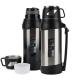 2000ml Vacuum Travel Pot Mug Large Capacity Outdoor With Handle Belt Stainless Steel Cup Water Bottle