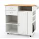 Marble Movable Kitchen Island With Backsplash Modern / Traditional / Contemporary Style