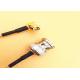 gold plated BNC male to SMB right angle female micro coaxial rf cable rg316