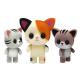 Custom Flocking Plastic Animal Toy Cartoon Mini PVC Blind Box Flocked Figurines