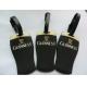 GUINNESS Custom Black Shaped Rubber PVC Luggage Tag With Brand Name Embossed Eco Friendly