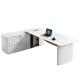 Design MDF Baking Varnish Material L-shaped Executive Desk for CEO Office and Chair