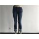 Ladies' Abrasions Dark Wash Denim Jeans , Stretch Denim Capri Jeans TW79354