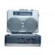 Silvery FM AM Cassette Tape Player Radio With Recording Function Built In 2 Speakers
