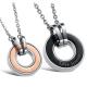 New Fashion Tagor Jewelry 316L Stainless Steel couple Pendant Necklace TYGN329