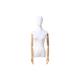 Velvet Female Half Body Mannequin Stand With Wooden Arms 37cm Shoulder