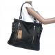 Women Style 100% REAL LEATHER BLACK CLASSIC SHOULDER BAG HANDBAG #2244