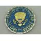 Double Tones Plating Custom Made Coins , Die Stamped Soft Enamel Copper President Coin