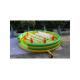 Cute White Bunny Rabbit On The Grass Inflatable Bouncer Combo , Blow Up Amusement Park With Blower