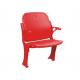 Indoor Fabric Cushioned Tip Up Stadium Seats 2rows Foldable Bleacher Seats