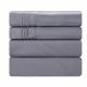 Super King Size Solid Microfiber Bedding Sheets Set with Woven Fabric and OEM Service