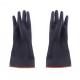 Acid Resistance Black Industrial Rubber Gloves Heavy Duty Orange Lining