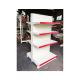 Wholesale custom color size double 4 layers steel racks for retail store supermarket shelves