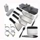 15PCS BBQ Grill Griddle Accessories Set With Carry Bag For Cooking Camping