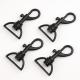 Zinc Alloy Metal Swivel Clasps Lanyard Snap Hook Black Lobster Clip for Bags and Keys